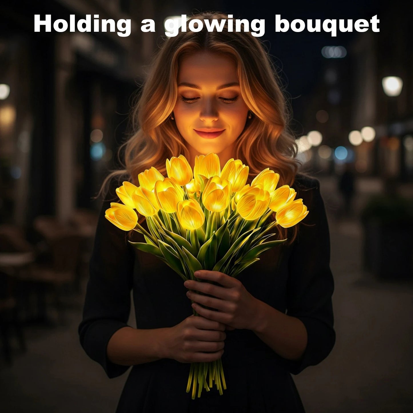 LED Tulip Bouquet – Artificial Tulips with Lights for Decoration & as a Gift